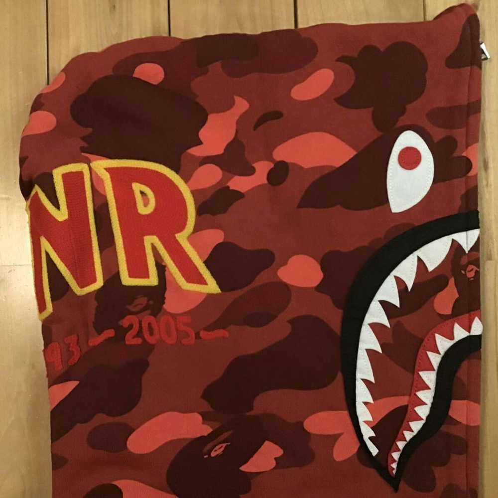 Bape BAPE Shark full zip hoodie Red camo a bathin… - image 4