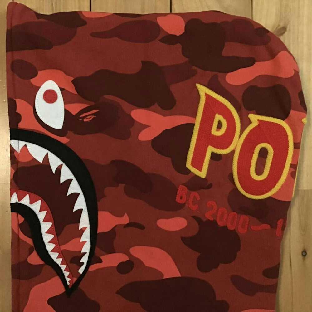 Bape BAPE Shark full zip hoodie Red camo a bathin… - image 5