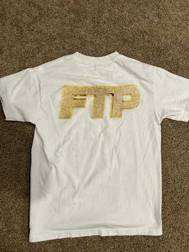 FTP Rhinestone Logo Tee White - Tops