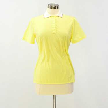 Sears 70s Vintage Womens M Yellow Polo Shirt Sears