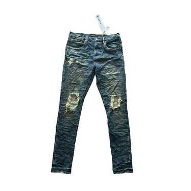 Purple Brand Jeans Mens Slim Fit Low Rise Dark Blue $275 Size 32
