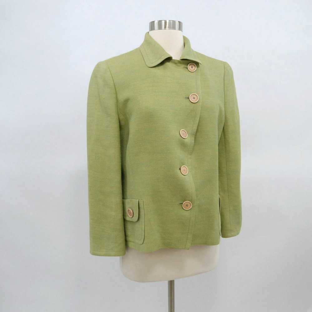 Akris Akris Blazer Dress Jacket Linen Silk Womens… - image 3