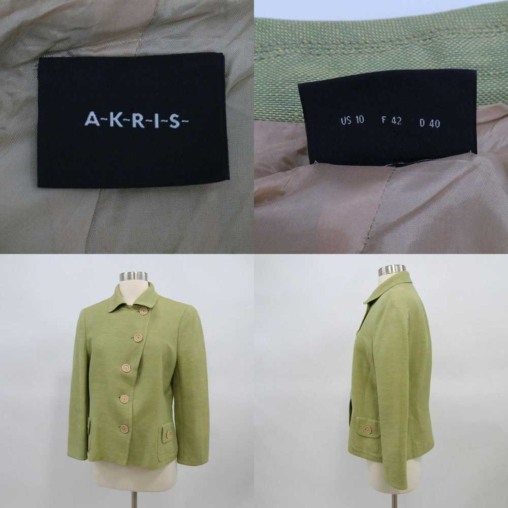 Akris Akris Blazer Dress Jacket Linen Silk Womens… - image 4