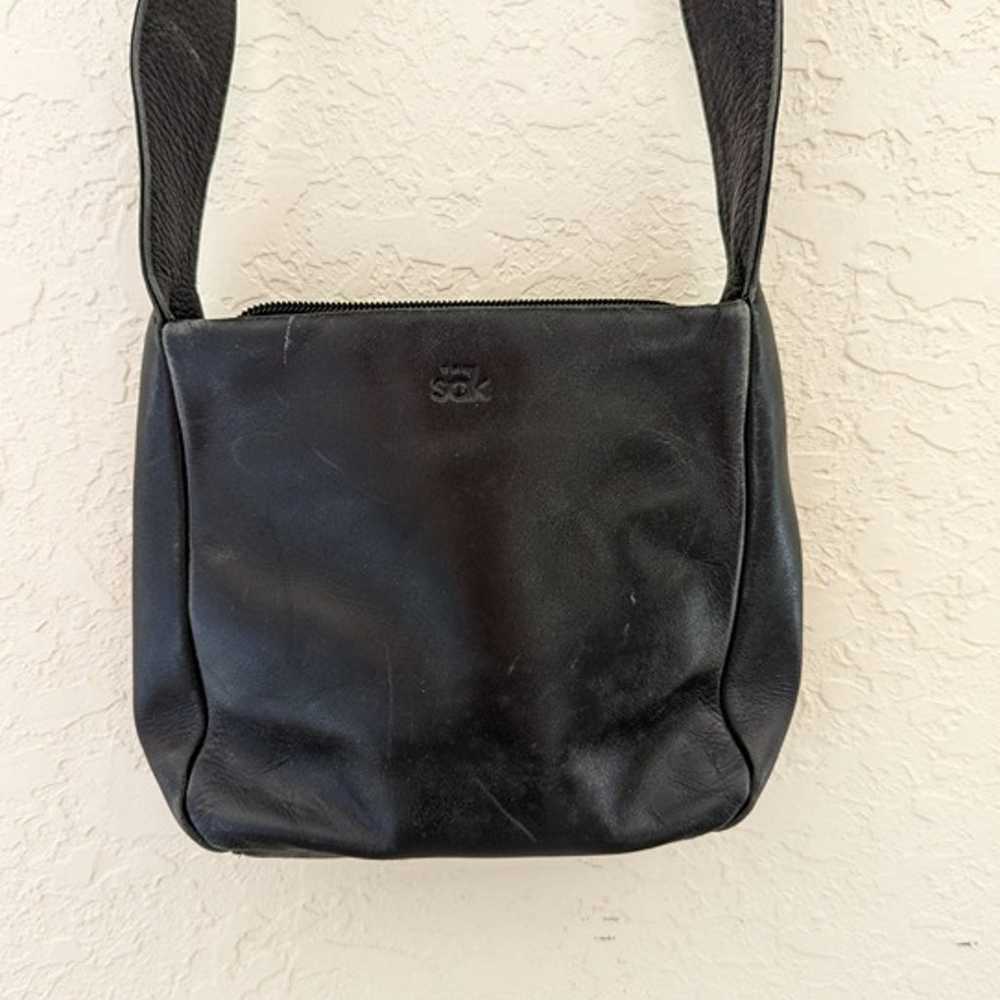Vintage Sak Leather Cross Body Purse Hand Bag Y2K… - image 1