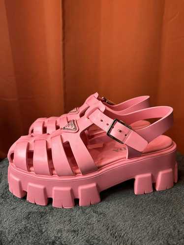 Prada Prada Monolith Caged Rubber Sandal (Size 8.5