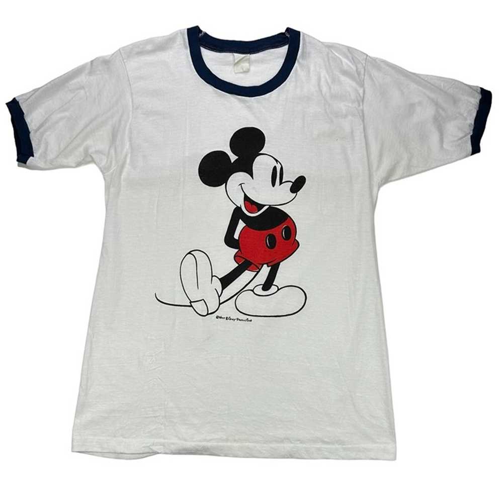 Vintage Walt Disney Productions Ringer Mickey tee… - image 1