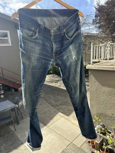 Nudie Jeans Slim Jim in Organic Dry Ecru