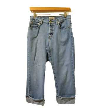 Machine Jeans Juniors Mid Waist Distressed Ankle Slit Jeans (1, Denim)
