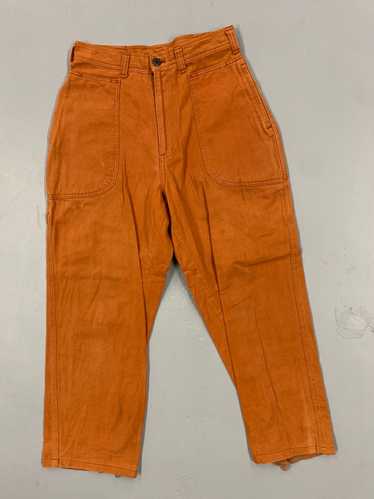 Issey Miyake Pre-Owned 2000s pleated cropped trousers - Orange