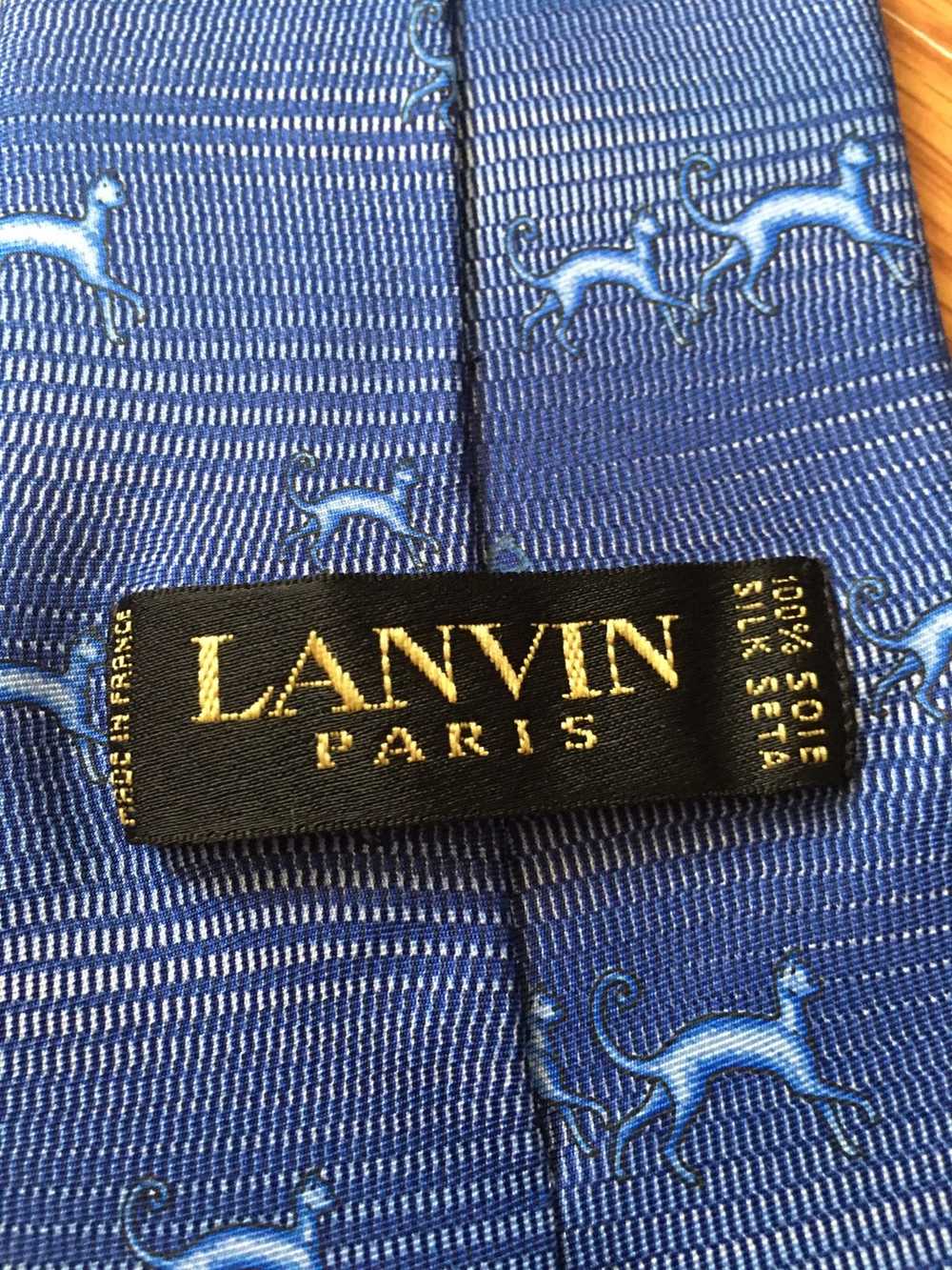 Lanvin × Luxury LANVIN Paris Blue Cats Design Fra… - image 5