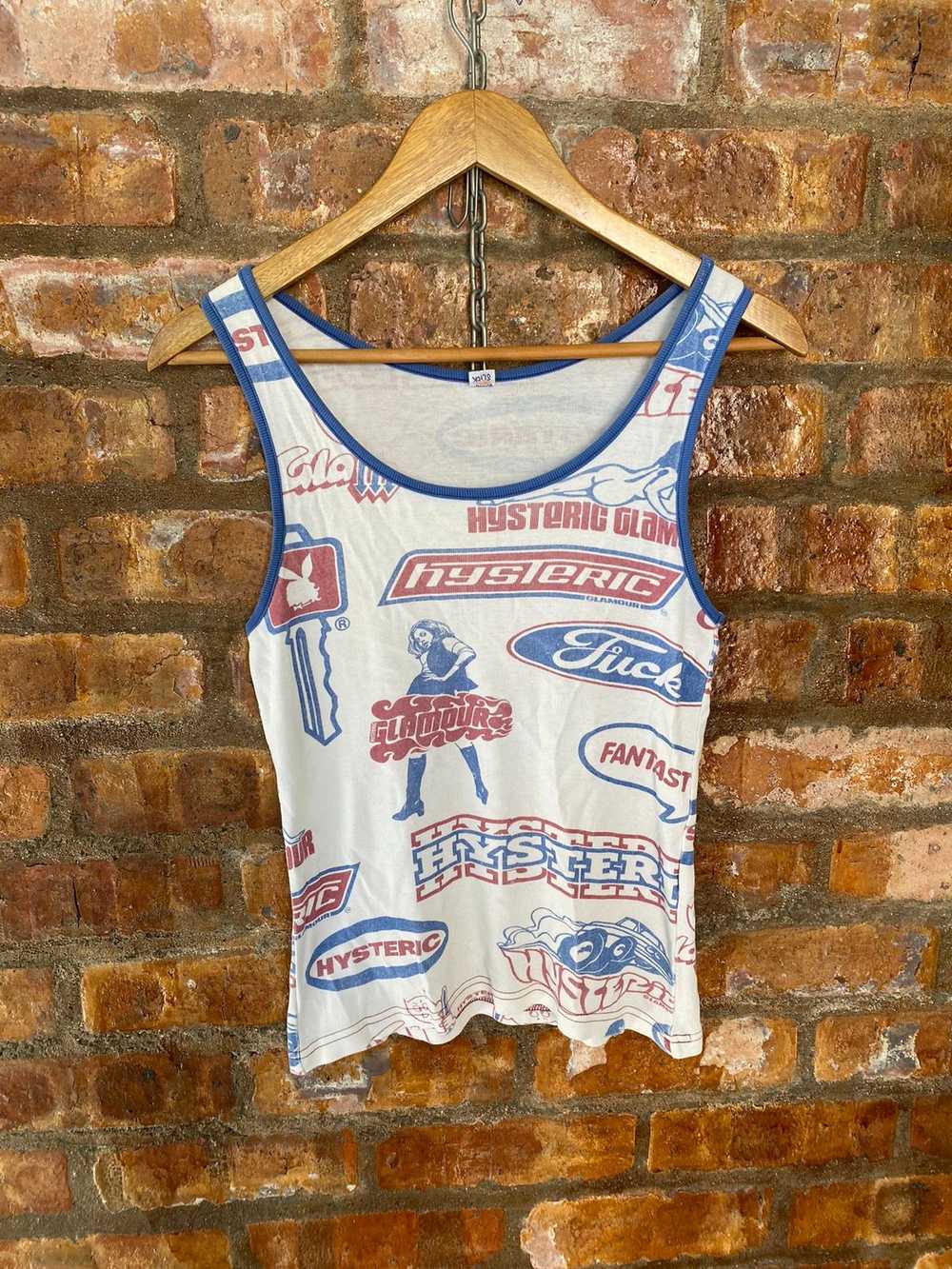 Hysteric Glamour 1990s Iconic HG all logo top tank - image 2