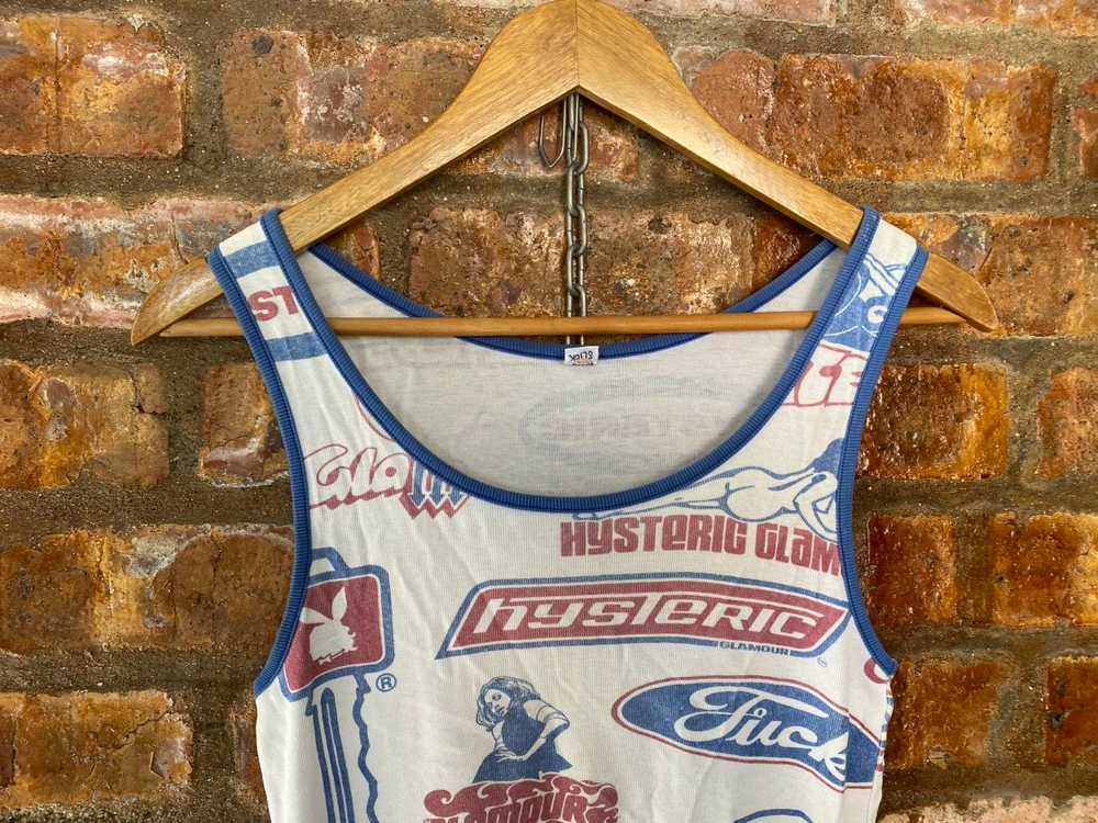 Hysteric Glamour 1990s Iconic HG all logo top tank - image 3