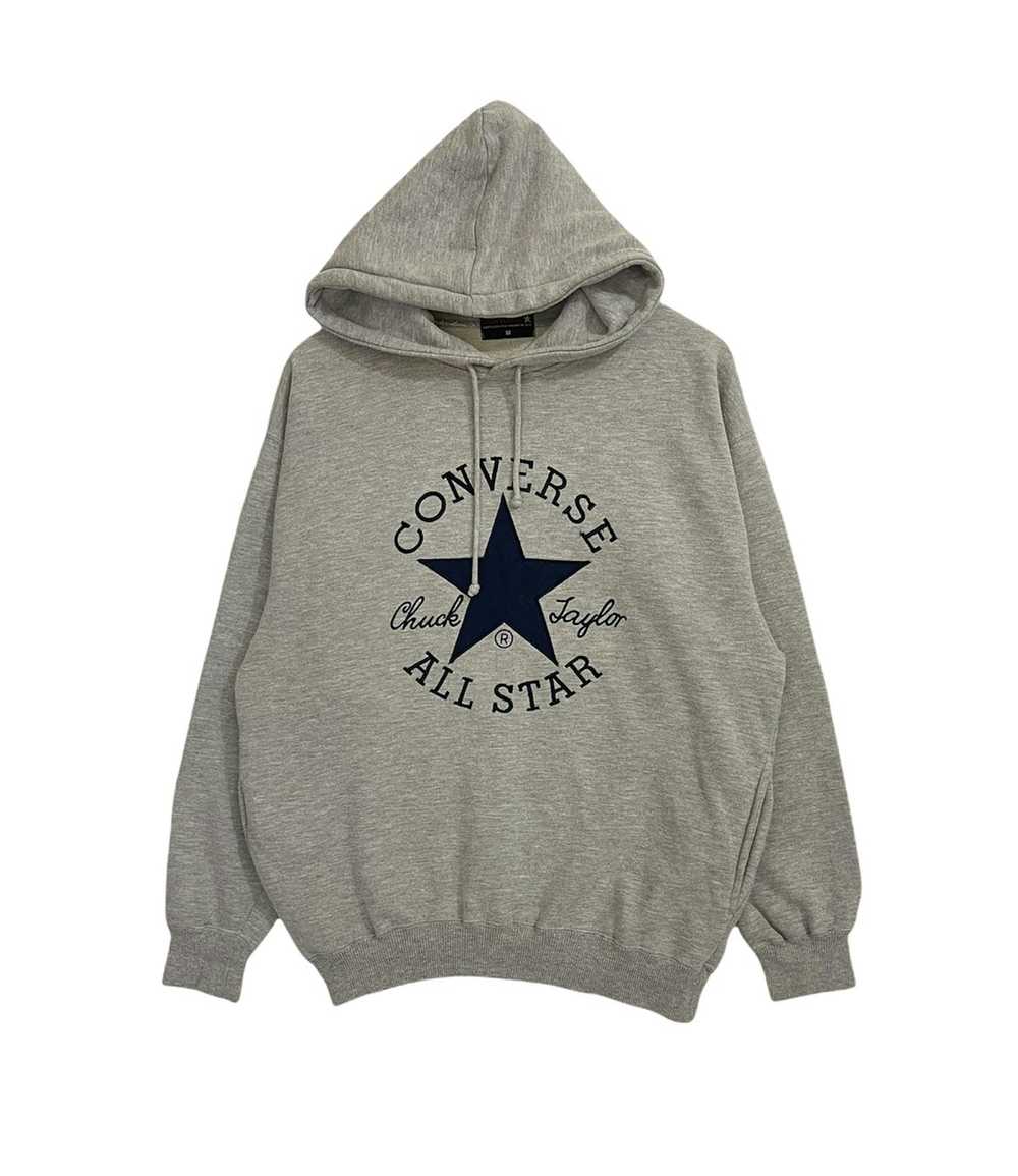 Converse × Vintage converse hoodie embroidered lo… - image 1