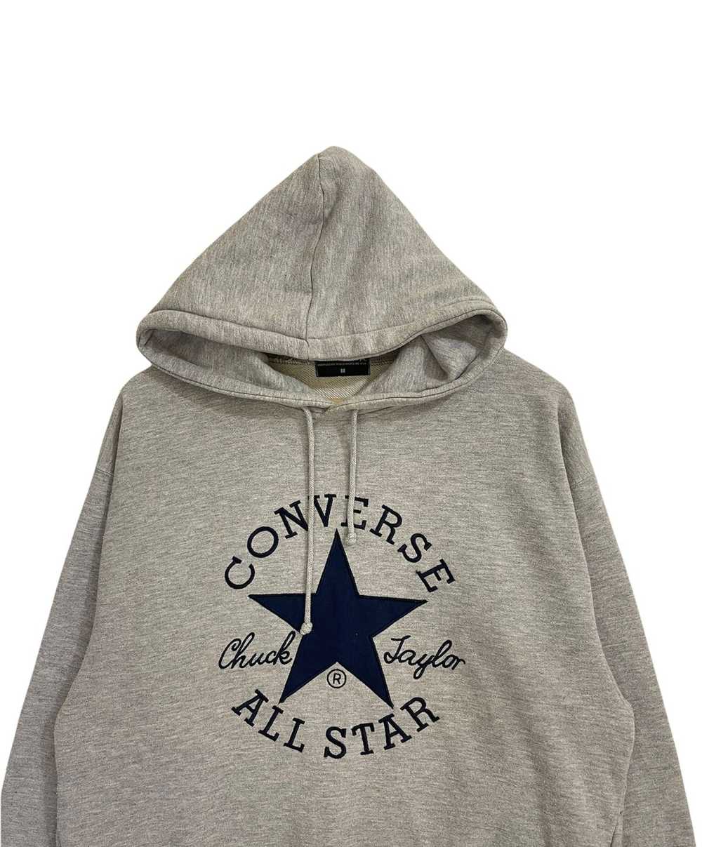 Converse × Vintage converse hoodie embroidered lo… - image 3