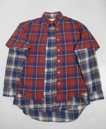 R13 R13 Women's Double Plaid Shirt Red w/Blue R13W