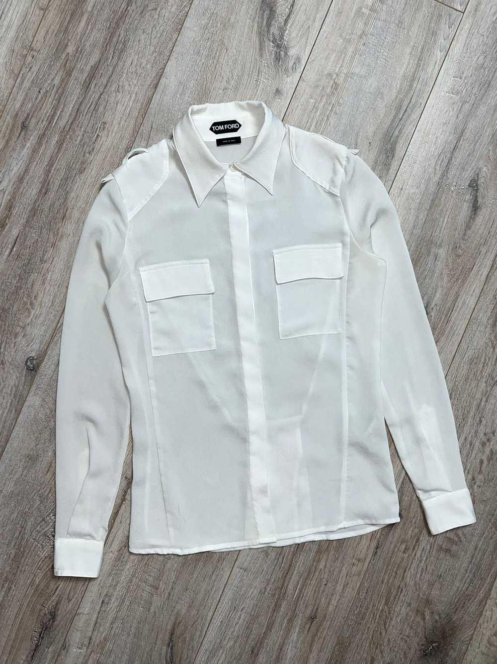 Gucci × Tom Ford TOM FORD Shirt Button Up Silk Po… - image 2