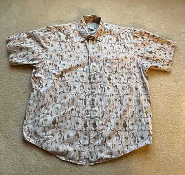 Hawaiian Shirt Crossings button up fish shirt - image 1