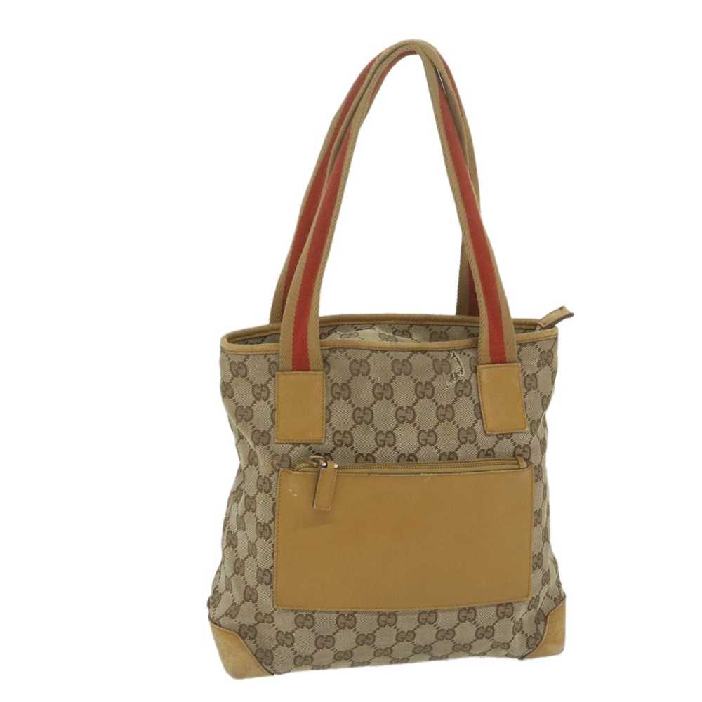 Gucci GUCCI GG Canvas Sherry Line Tote Bag Beige … - image 1