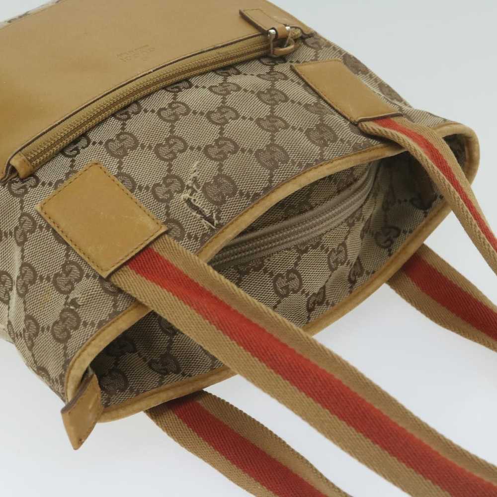 Gucci GUCCI GG Canvas Sherry Line Tote Bag Beige … - image 3