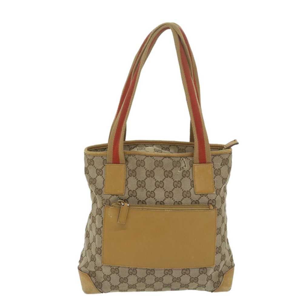 Gucci GUCCI GG Canvas Sherry Line Tote Bag Beige … - image 7