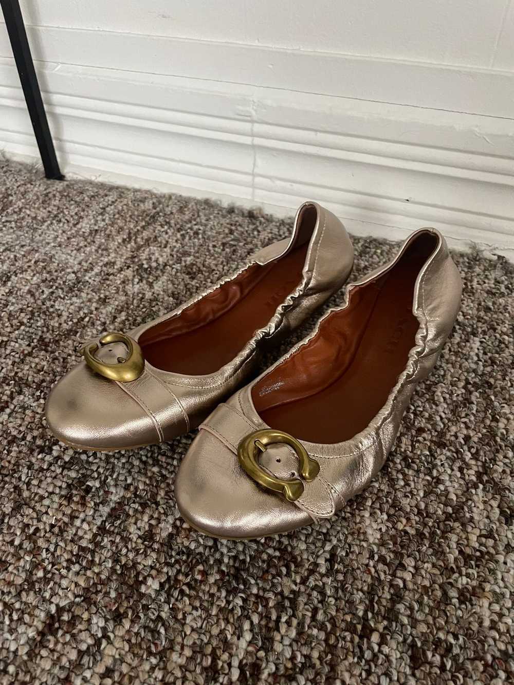 Coach Metallic Coach Ballet Flats Gem