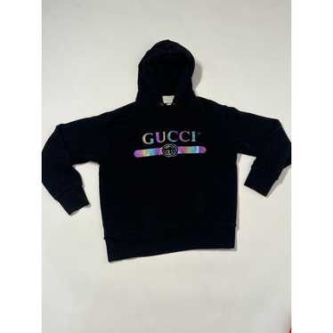 Black NWT Authentic Gucci Mens Black & Hologram R… - image 1