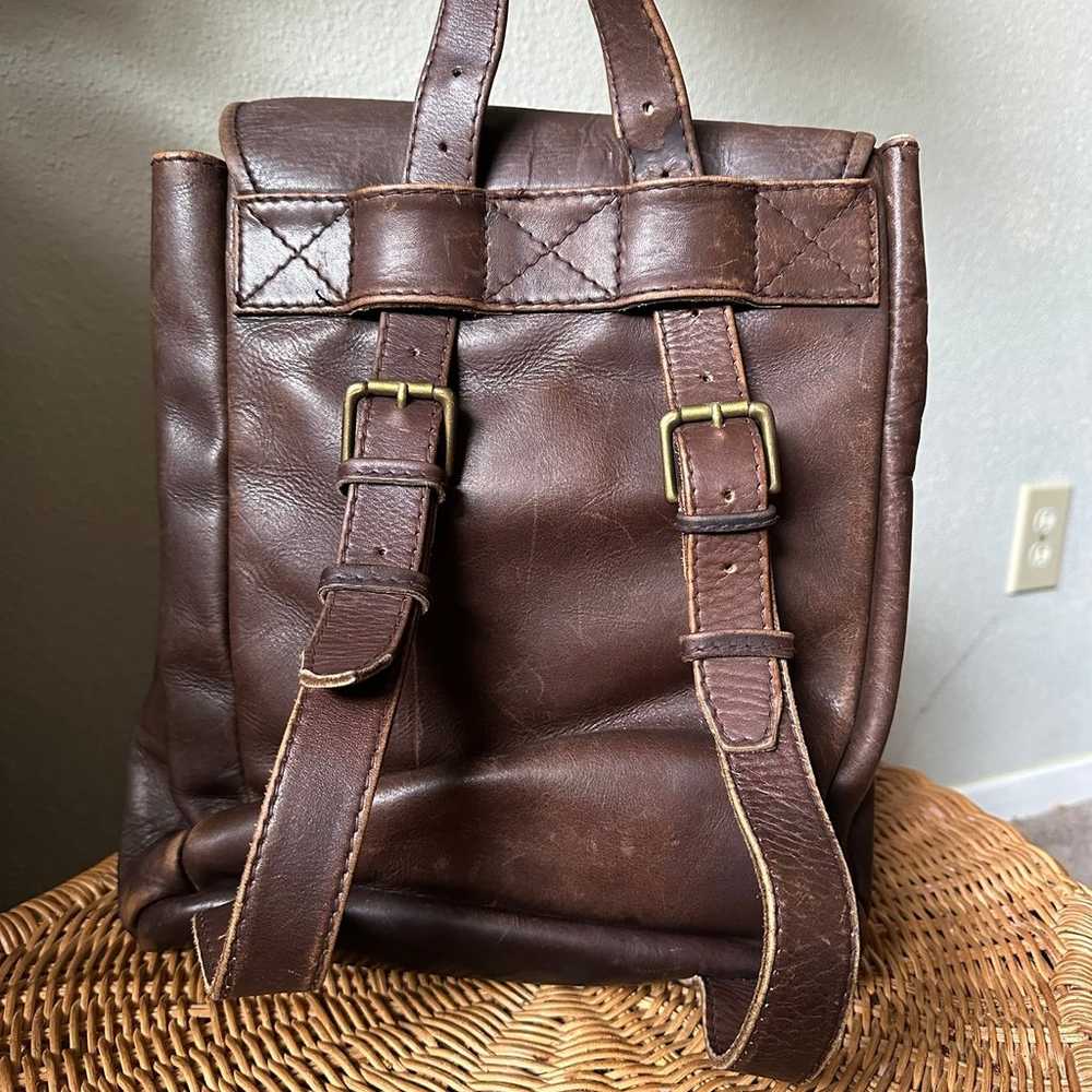 Vintage Ellington Leather Convertible Backpack/Ru… - image 10