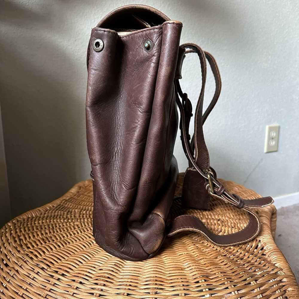 Vintage Ellington Leather Convertible Backpack/Ru… - image 9