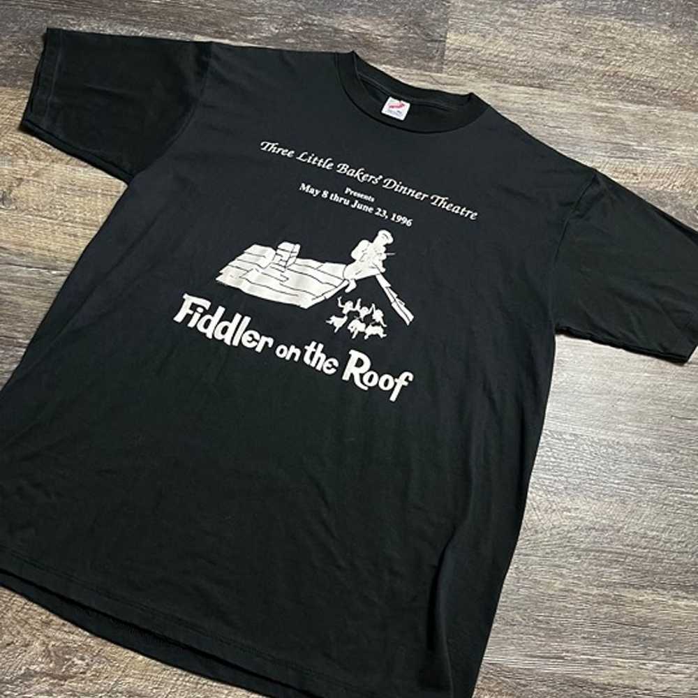 Vintage 90's Fiddler on the Roof Shirt Size XL Bl… - image 2