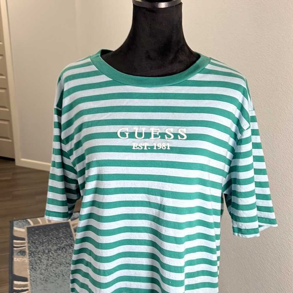Vintage Guess Originals Men’s Spell Out Green & B… - image 2