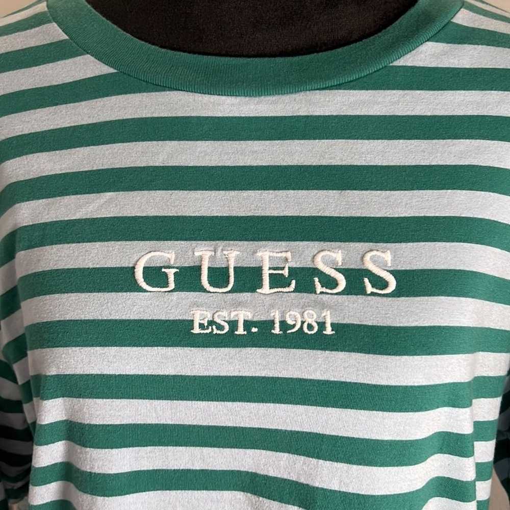 Vintage Guess Originals Men’s Spell Out Green & B… - image 3