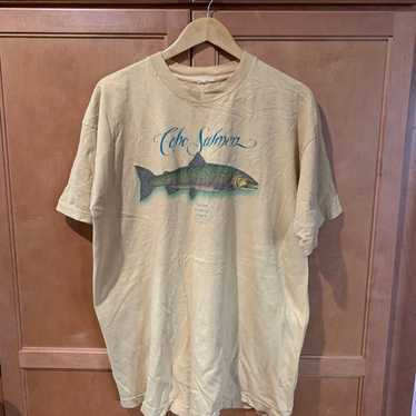 1990s single stitch coho salmon shirt size XL - image 1
