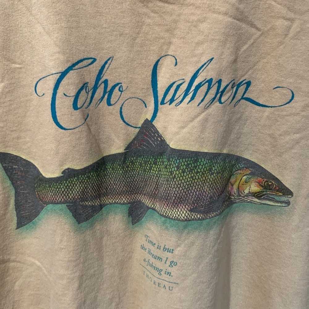 1990s single stitch coho salmon shirt size XL - image 2