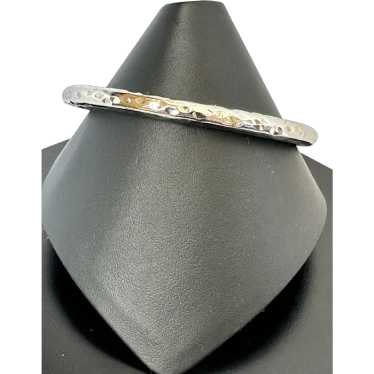 Silver Tone Hammered Bangle