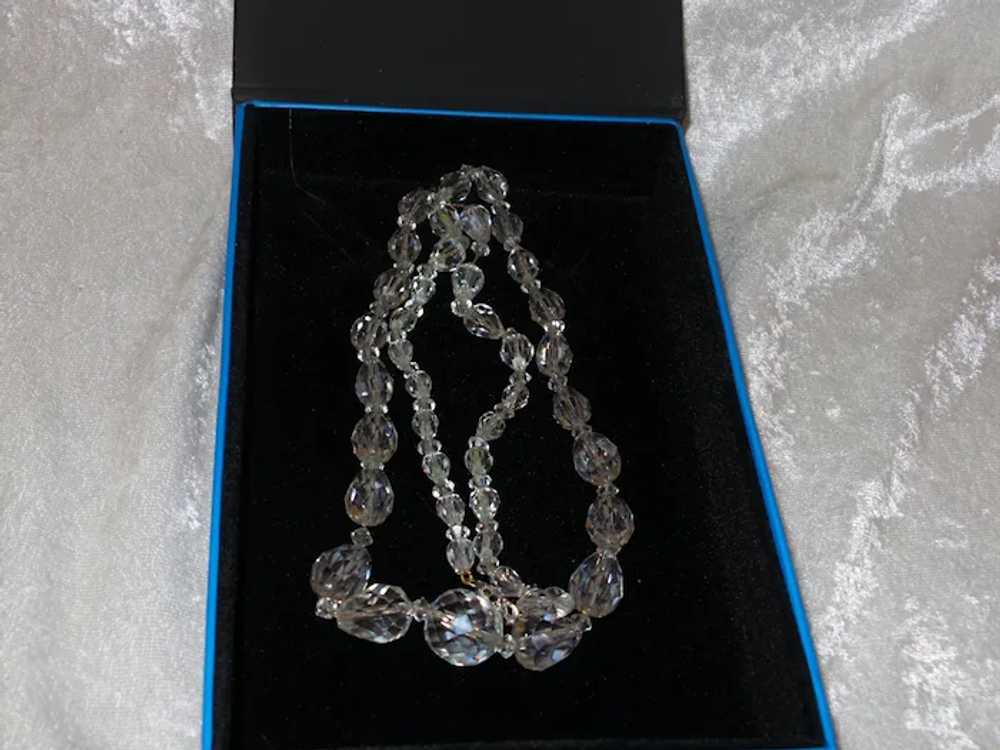 Vintage Graduated & Faceted Rock Crystal Necklace - image 11