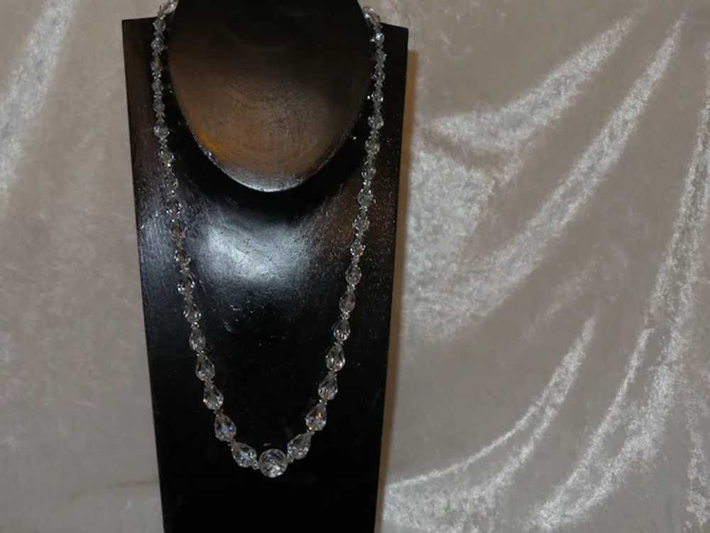 Vintage Graduated & Faceted Rock Crystal Necklace - image 5