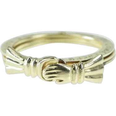 14K Articulated Claddagh Loyalty Promise Ring Siz… - image 1