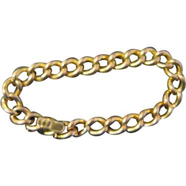 14K Yellow Gold Hollow Chain Link Bracelet - image 1