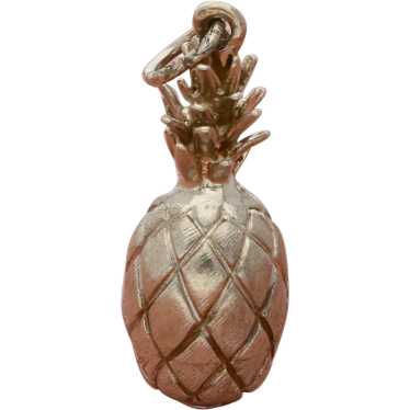 Sterling Silver 3D Tropical Pineapple Charm - image 1