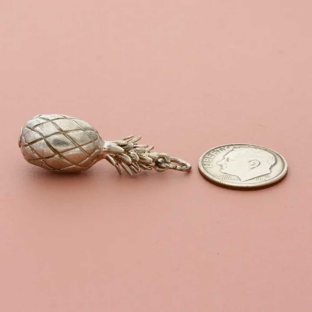 Sterling Silver 3D Tropical Pineapple Charm - image 4