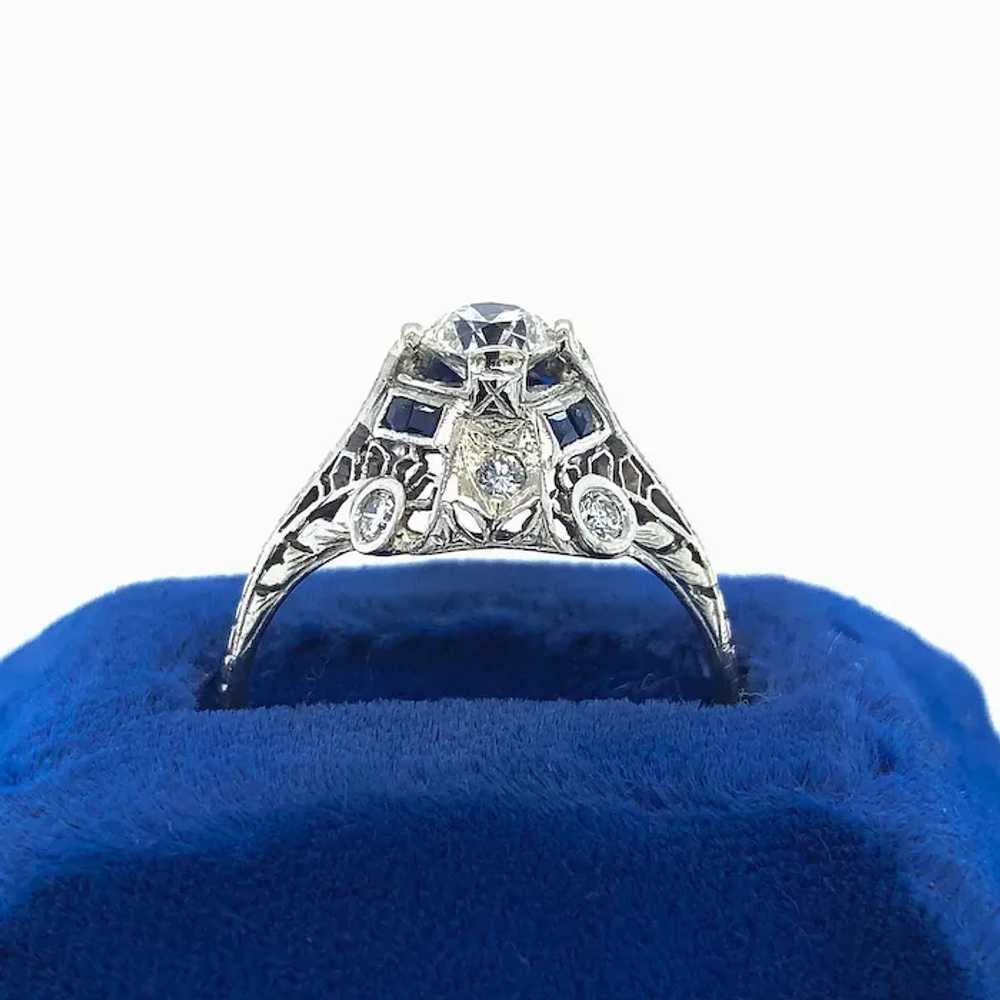 Art Deco Platinum .62ct Diamond Ring GIA report - image 3