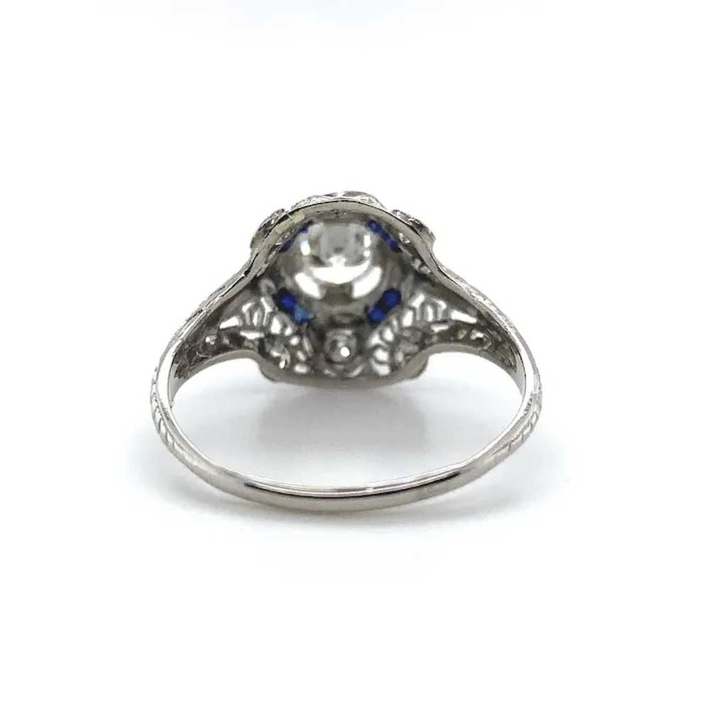 Art Deco Platinum .62ct Diamond Ring GIA report - image 4