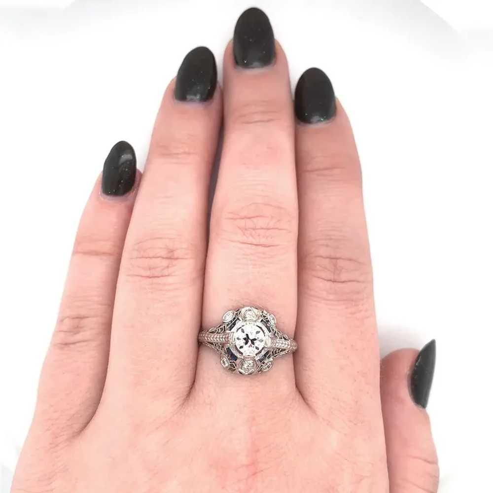 Art Deco Platinum .62ct Diamond Ring GIA report - image 5