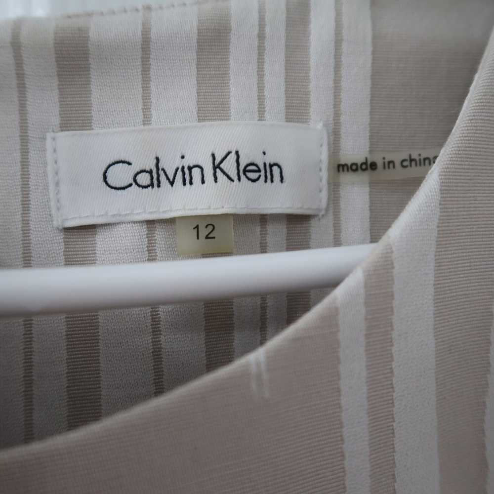Calvin Klein Sleeveless Cotton Blend Neutral Dress - image 4
