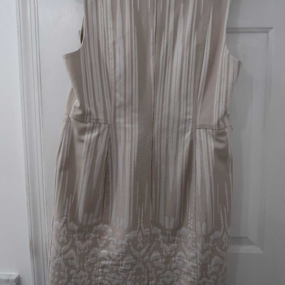 Calvin Klein Sleeveless Cotton Blend Neutral Dress - image 5