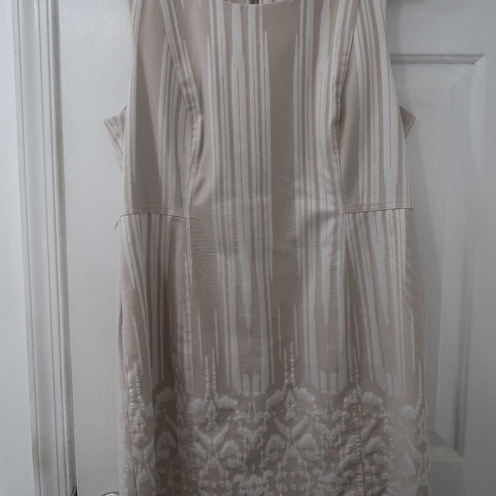 Calvin Klein Sleeveless Cotton Blend Neutral Dress - image 7