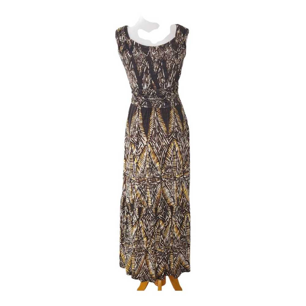 Nic + Zoe Maxi Dress Surplice Sleeveless Brown Pl… - image 3