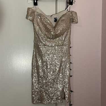 WINDSOR KIKI Formal Off The Shoulder Sequin Dress