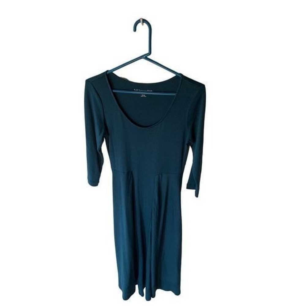 Soft Surroundings Cotton Long Sleeve Turquoise Mi… - image 2