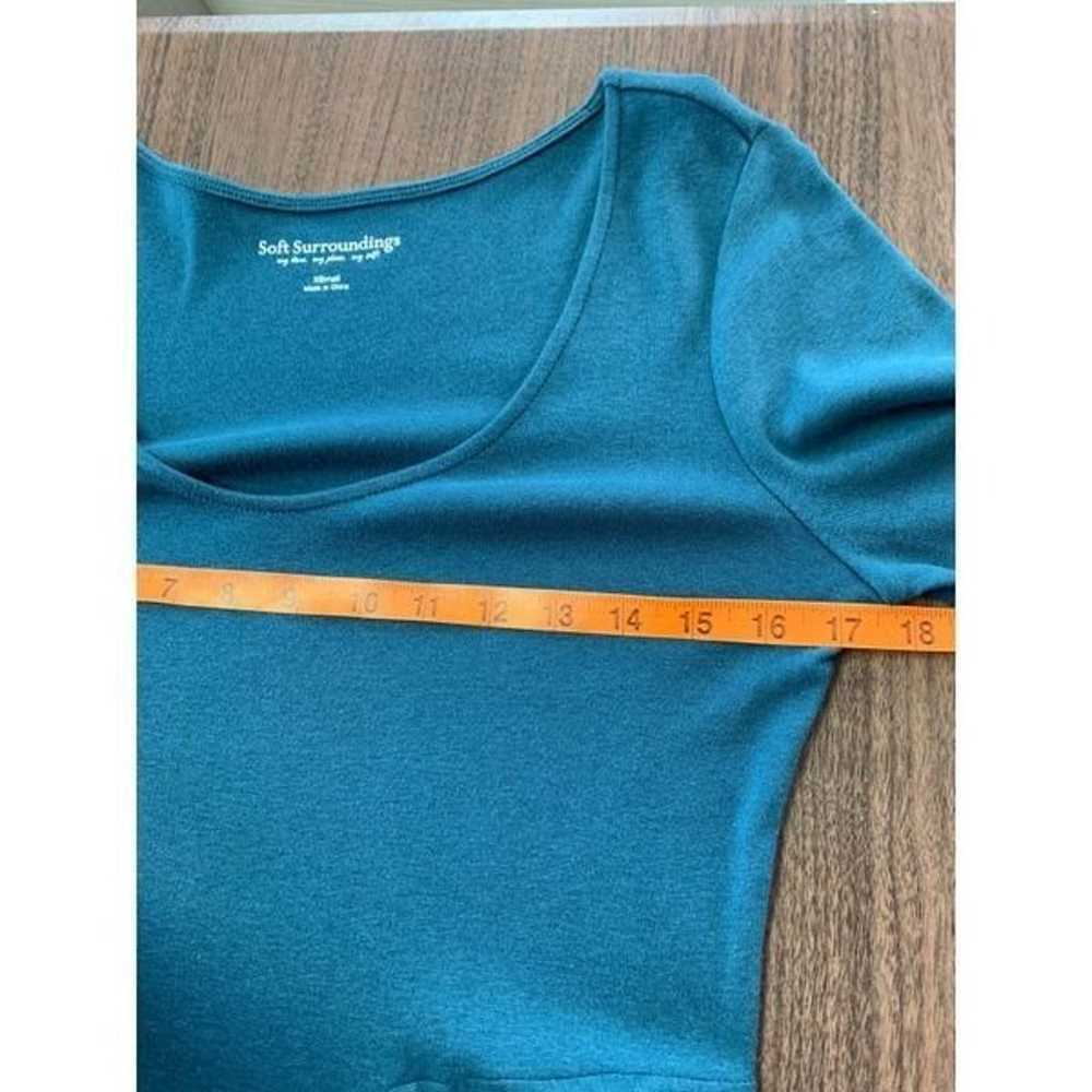 Soft Surroundings Cotton Long Sleeve Turquoise Mi… - image 5